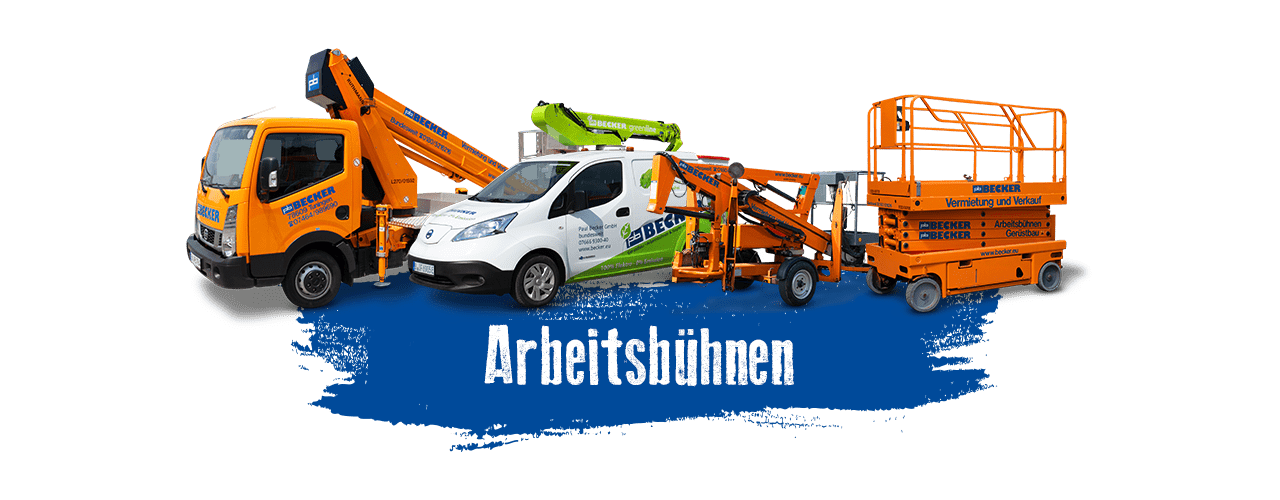 Arbeitsbühnen mieten bei BECKER Arbeitsbühnen mieten bei BECKER