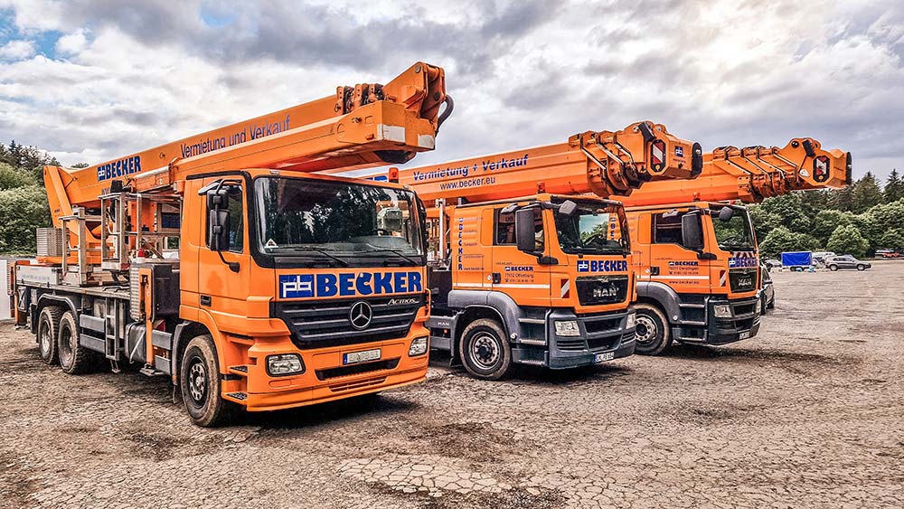 Filmaufnahmen mit LKW-Arbeitsbühnen